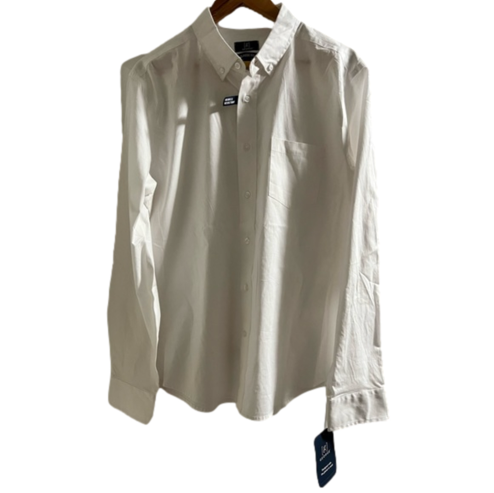 Men’s George Brand White Buttondown Oxford Size L